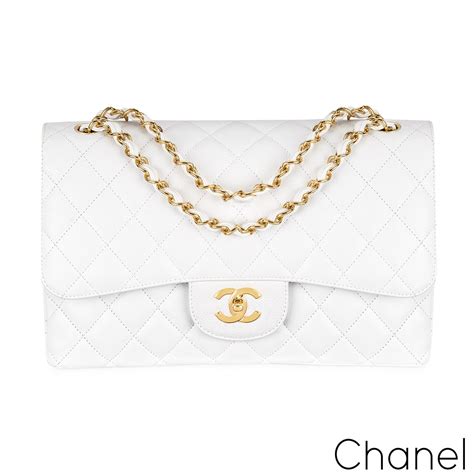 chanel flap white|authentic chanel classic flap bag.